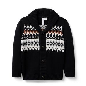 Janie & Jack THE FESTIVE FAIR ISLE CARDIGAN
